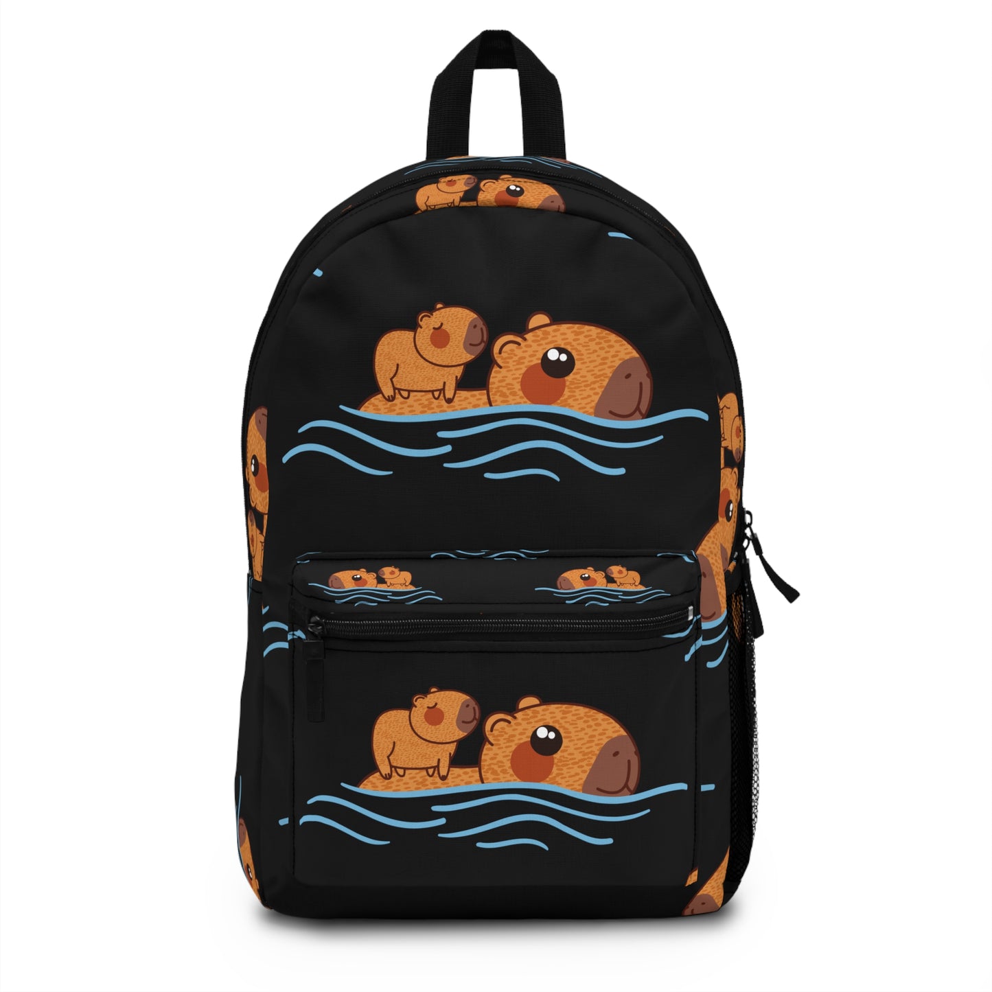 Backpack - Cute Swimming Capybara Design