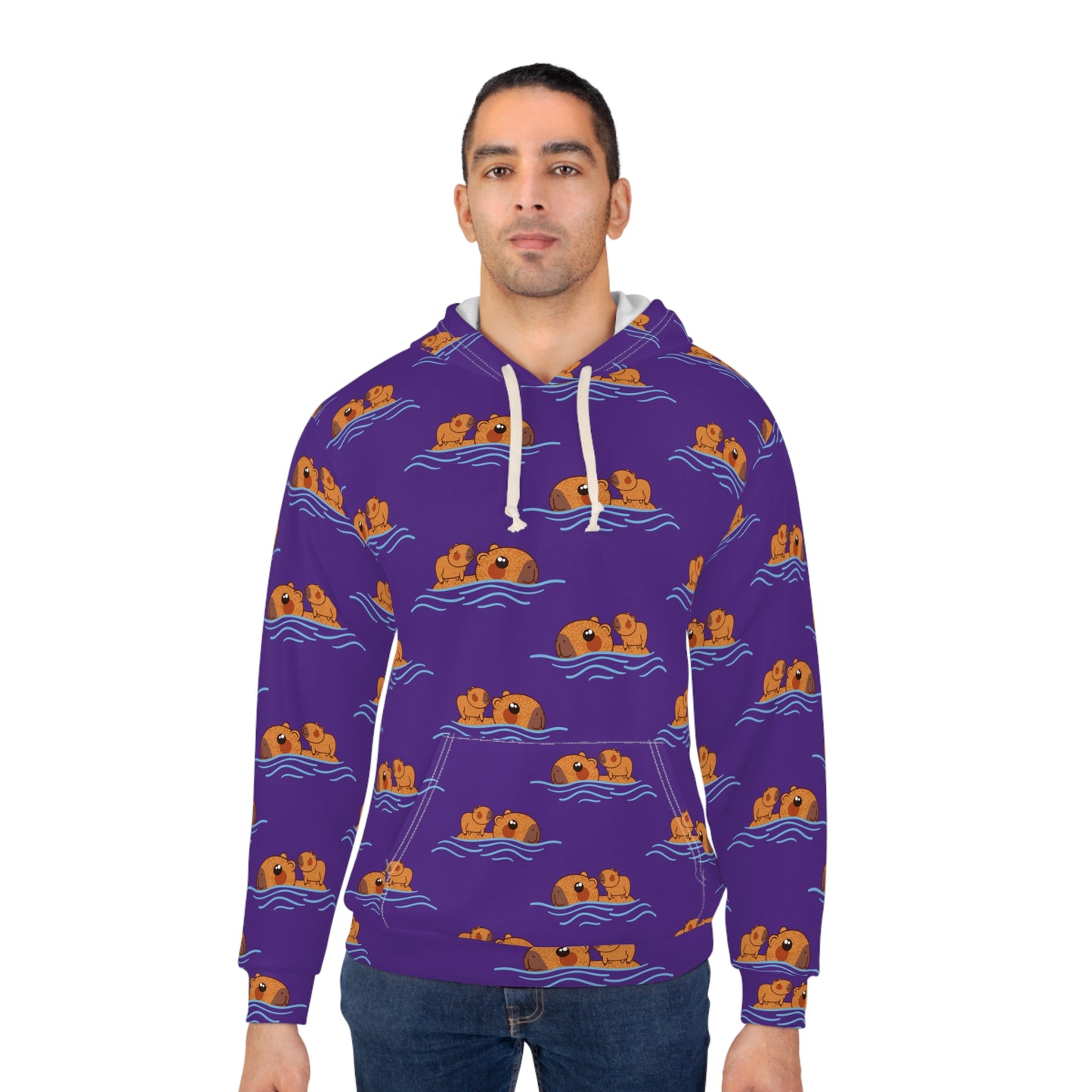 Swimming Capybara Unisex Hoodie - Cutie Capybara Design